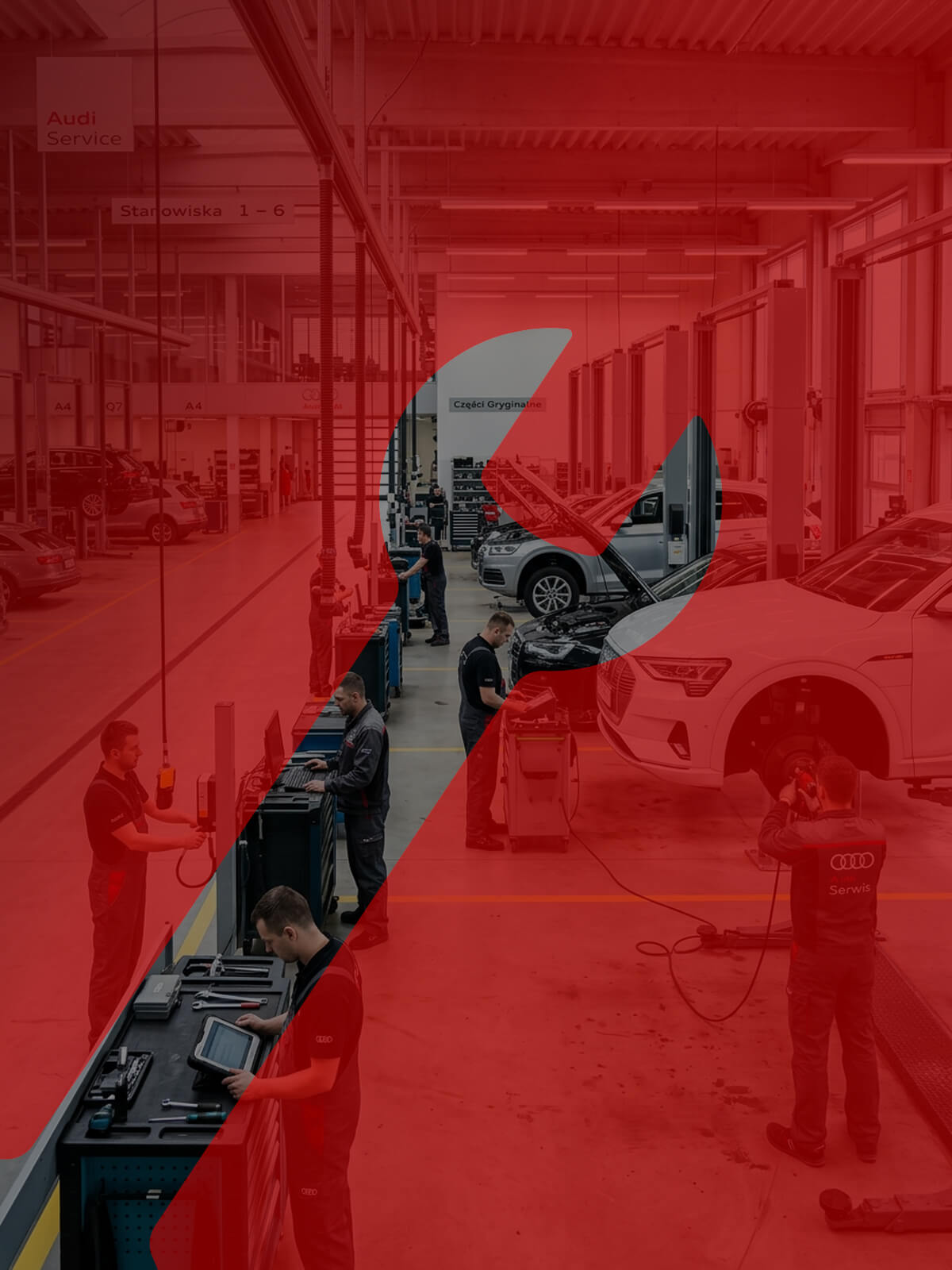 Hala serwisowa mechaniczna Audi Bednarek w Łodzi